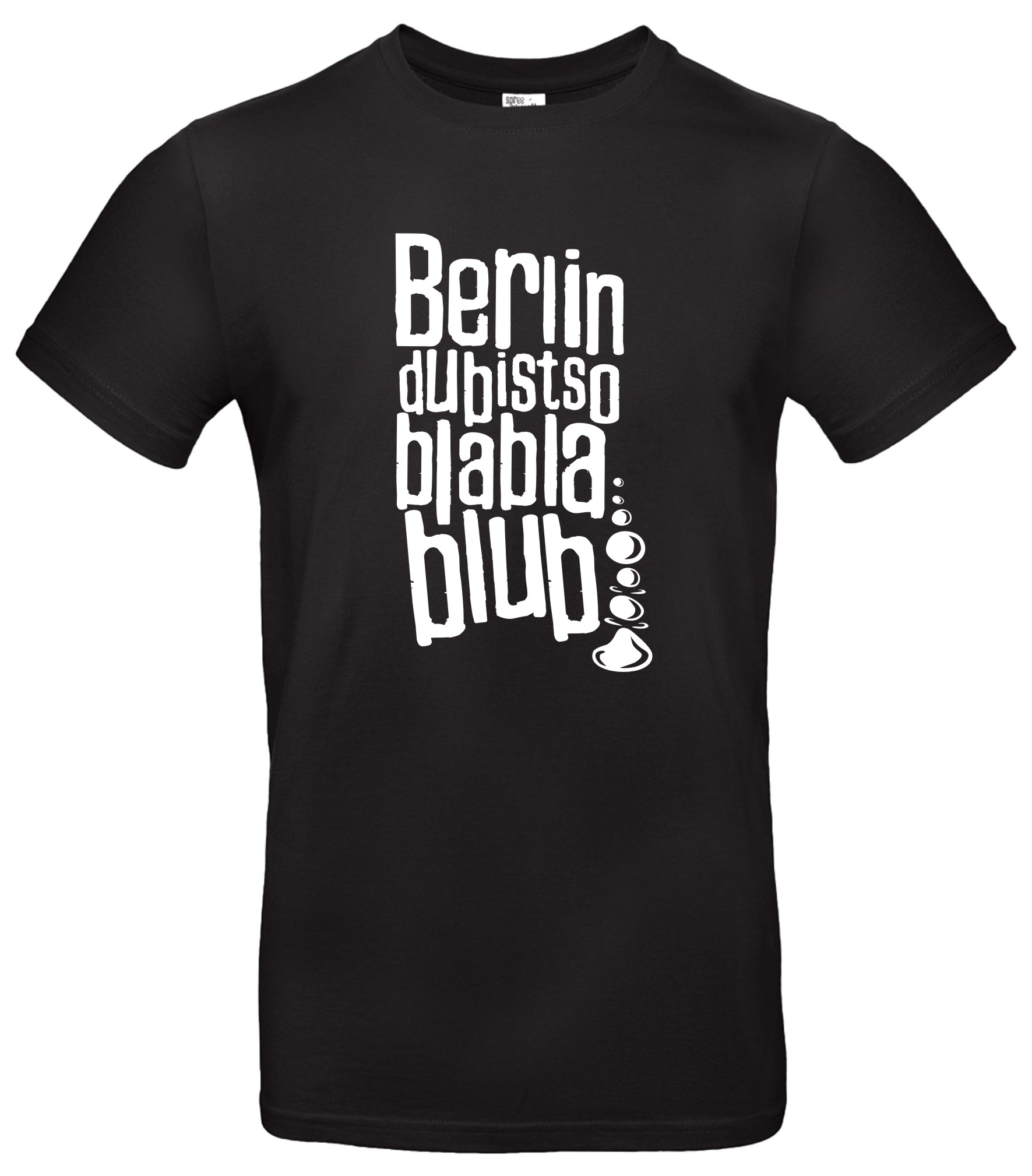 Spree Shirt Männer schwarz Berlin bla bla